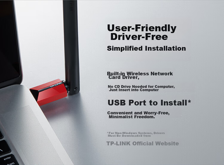 TP-LINK AX300 WiFi6 USB Wireless Adapter Desktop WiFi Receiver Laptop WiFi Transmitter 6