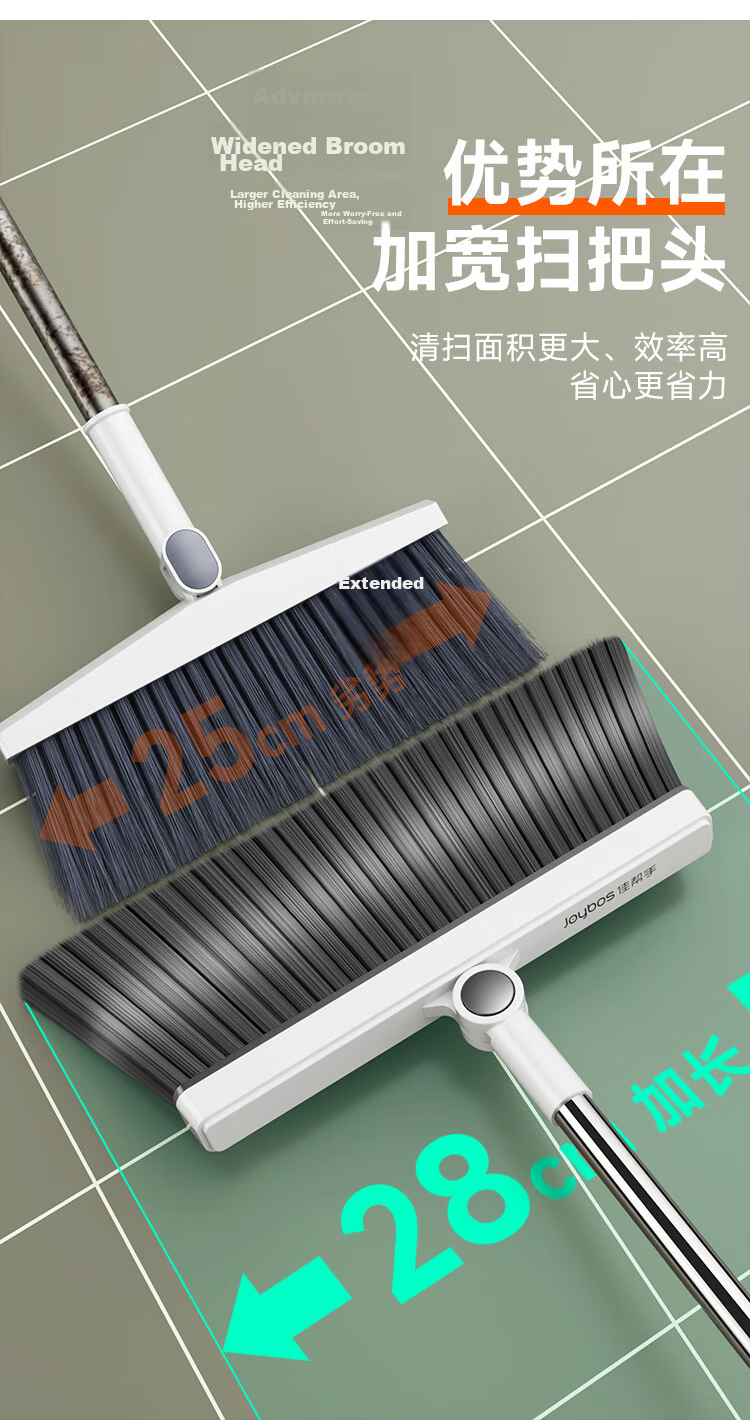 Jiabangshou Disposable Broom Dust Cover 100pcs Hair-Free Multi-Functional Sweeping Tool Lazy Floor Cleaning Gadget 8