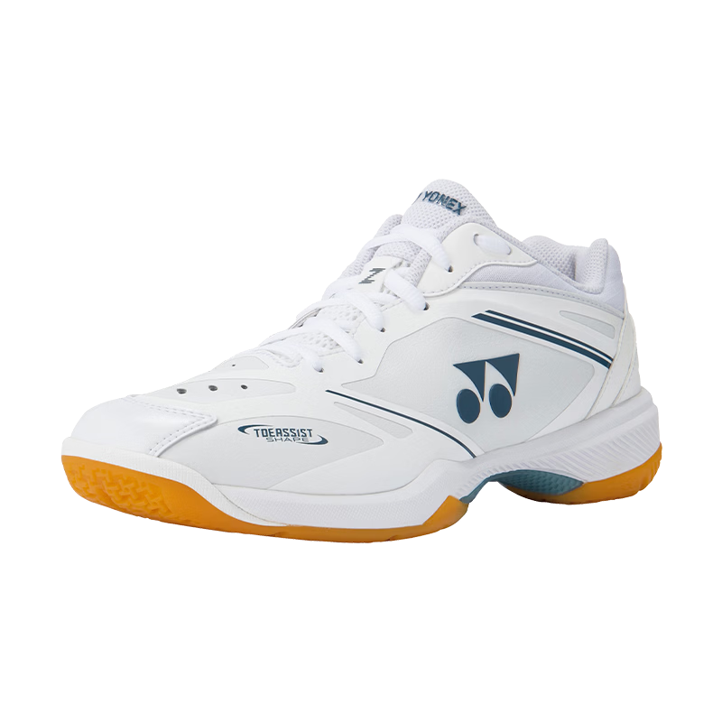 YONEX Badminton Shoes, Professional Competition Power Cushion, Shock Absorption, Non-Slip, Wear-Resistant, Men's Model SHB65Z4MEX, White, Size 43