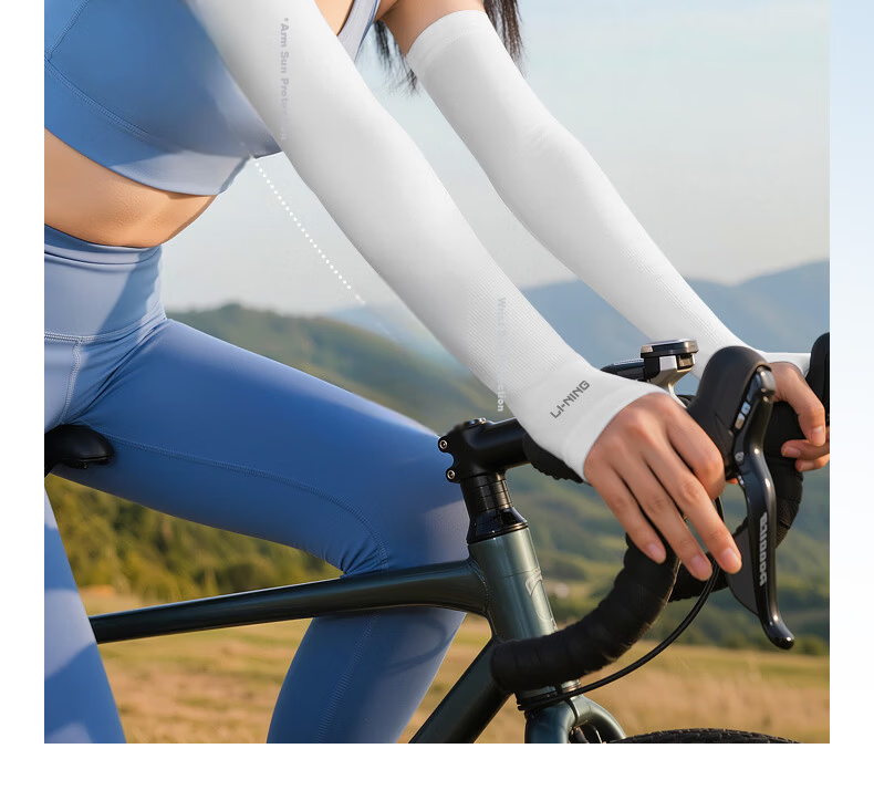 LI-NING Unisex Cooling UV Protection Arm Sleeves Ice Silk Sun Protection Sleeve Summer Thin Cycling Gaming Cooling Arm Cover 15