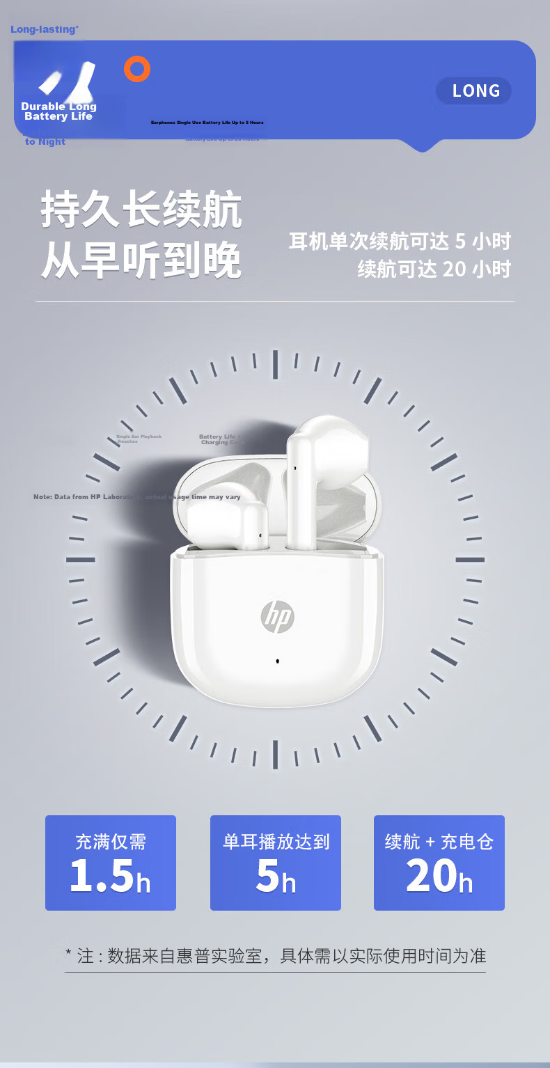 HP H10K Semi In-Ear Bluetooth Headphones, Upgraded to Bluetooth 5.4, for Music And Gaming with Low Latency, Sports Smart Earphones Compatible with Apple, Huawei, Xiaomi, OPPO Phones 7