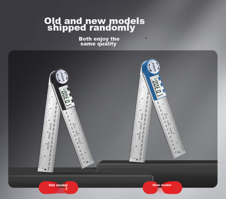 SYNTEK Angle Ruler, High-Precision Angle Measuring Instrument, Digital Angle Gauge, Electronic Protractor, 200mm 1
