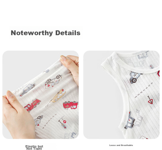 TONGTAI Baby Vest Summer Toddler Clothing Kids Casual Top Boys Girls Lightweight Sleeveless Shirt Off-White 73cm 14