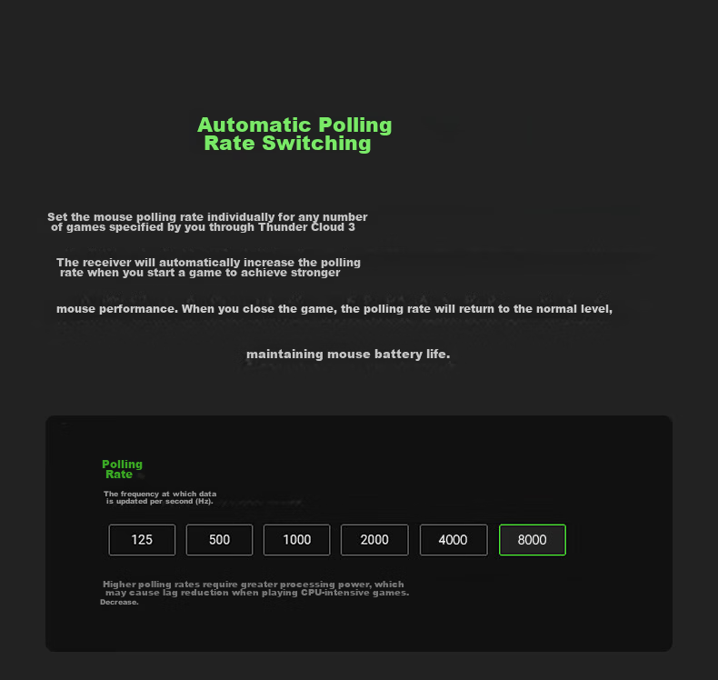 Razer Wireless Receiver 8KHz/4KHz Polling Rate for Wireless Mouse and Keyboard Compatible with Cobra/Viper V2/Viper V3/BlackWidow V4 7