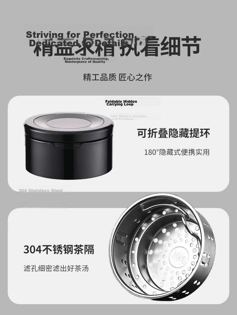 Fuguang Large Capacity Shatterproof Glass Cup Business Men's Double-Layer Water Glass Plastic Glass Tea Infuser Cup 520ML 13