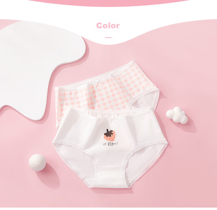 LangSha Kids Girls Summer Comfortable Breathable Mid-Large Child Student Baby Girl Triangle Briefs 3-Pack Size 160 11