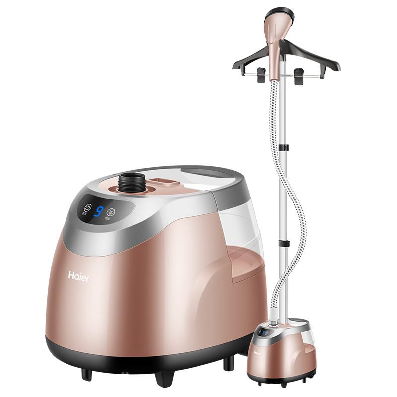 Haier Vertical Garment Steamer 35g Steam Output 2.4L Water Tank Dual Rod Handheld Iron High Power Steamer HY-GSS2408G