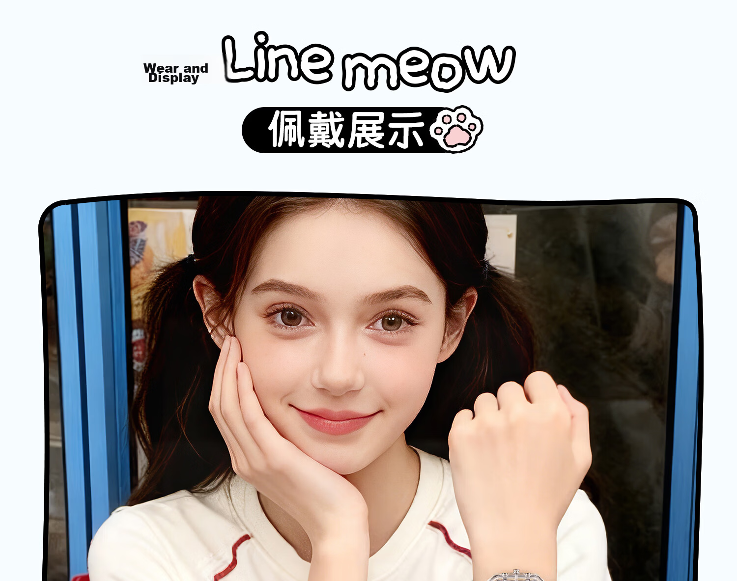 ZGO Line Small Cat Electronic Watch for Girls Student High School Waterproof Sports Digital Watch 81980 26