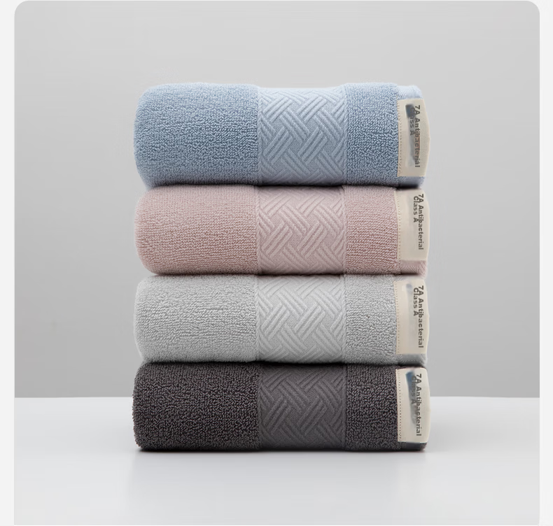 Sanli 7A Antibacterial Towel, Pure Cotton, for Men's Bathing And Face Washing, Sports, Absorbent, Quick-Drying, All-Purpose Towel, Gray + Coffee 3