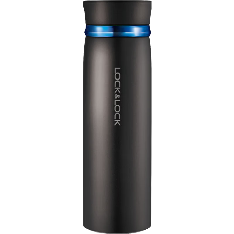LOCK&LOCK Fit Twist Lid Lightweight Insulated Bottle Business Couple Water Bottles White Blue + Black Red 450ml*2