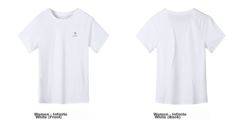 CAMEL Quick-Dry Sports T-Shirt Men Cooling Sun Protection Running Short Sleeve Top C16BAVL6021 Cold Moon Gray L 41