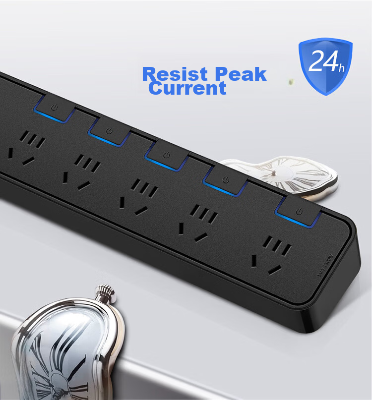 BULL Surge Protector Power Strip / Extension Cord / Power Bar / Multi-Outlet Strip / Power Board / Cable Reel GN-H5330 6 Outlets with Master Switch, 3 Meters Long 3
