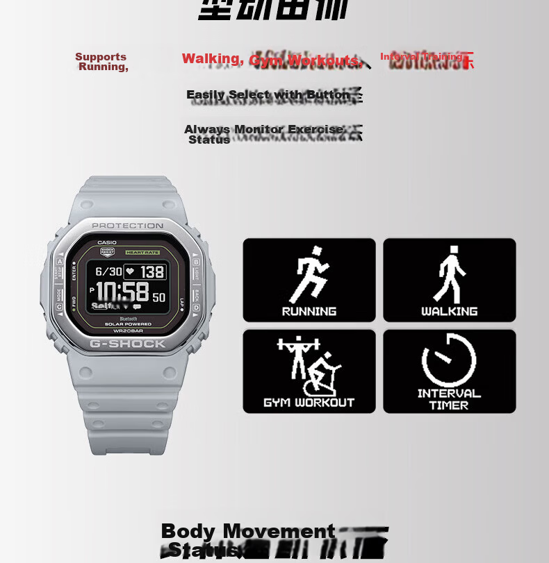 CASIO Men's G-SHOCK Smart Square Sports Digital Watch DW-H5600MB-1APR 7