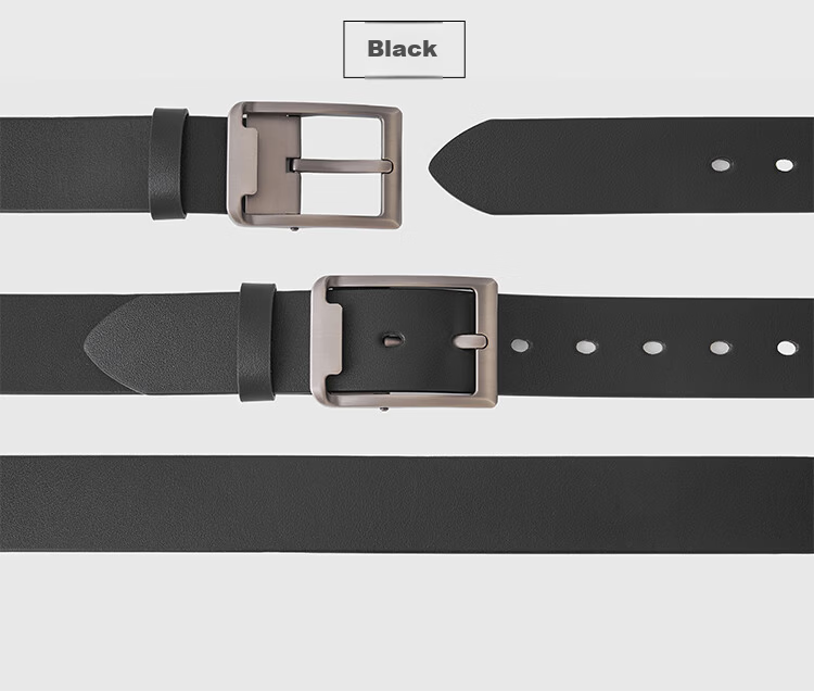 JD Original Imported Genuine Leather Pin Buckle Belt, Top-Grain Cowhide Men's Waistband, 2026 New Style Gift for Boyfriend, Husband, Father 19