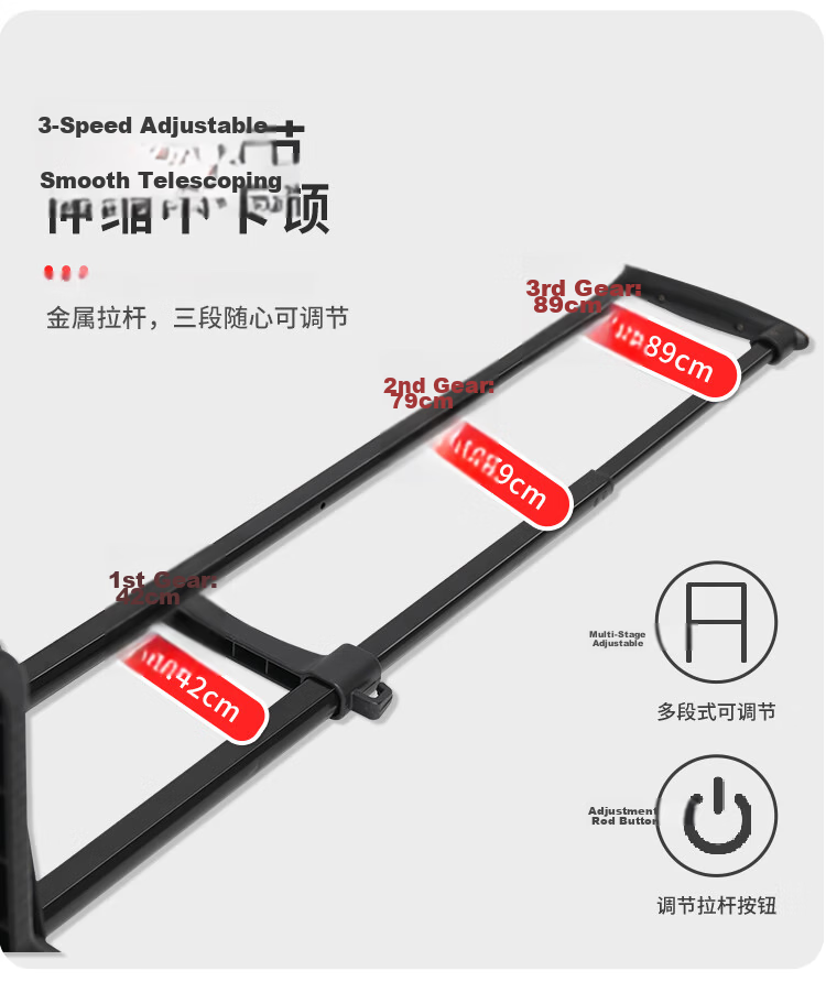 Xilushi Folding Trolley Cart Portable Shopping Cart Luggage Cart Load Capacity Approx. 35kg BY07 7