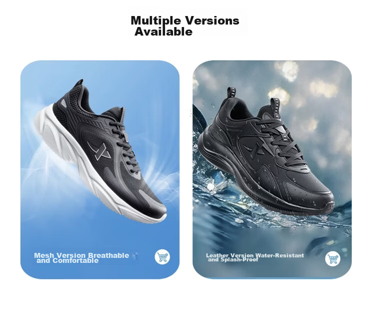 XTEP Running Shoes Men's Black Breathable Mesh Lightweight Shock Absorption Durable Casual Sneakers for Autumn and Summer 5