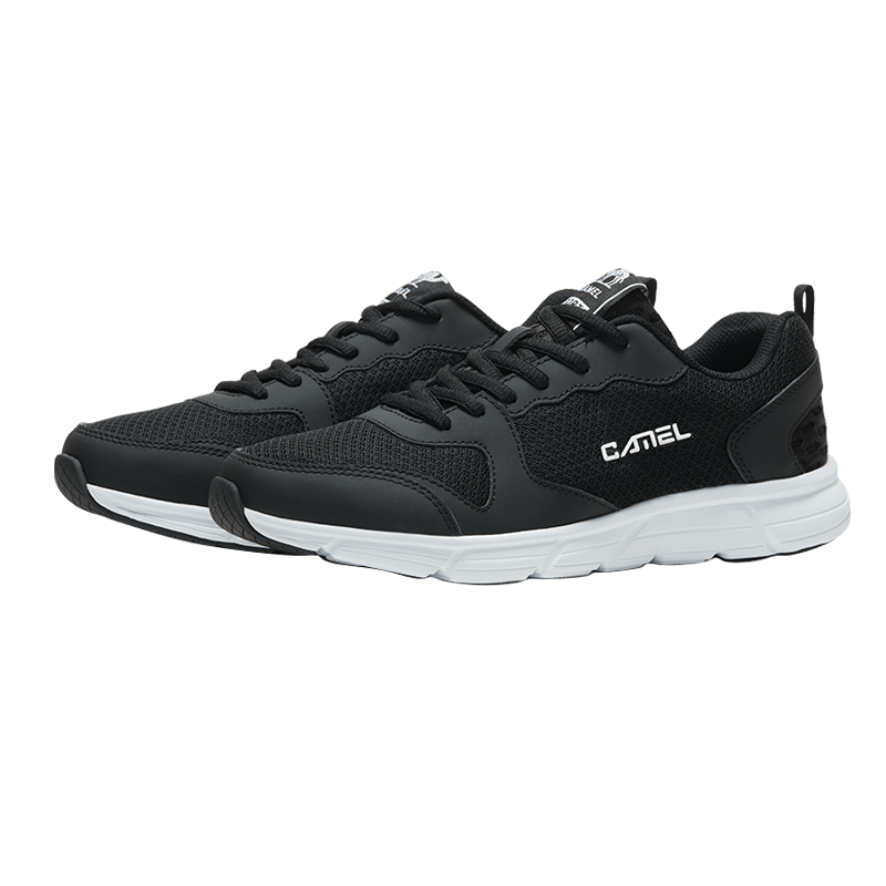 CAMEL Mesh Breathable Running Shoes for Men Lightweight Sports Sneakers CSS221L0033 Black Size 44