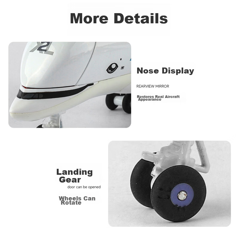 Yixuan Toys International Aviation Aircraft Model Realistic Alloy Civil Aviation Passenger Plane Collectible Toy Boys Gift 7