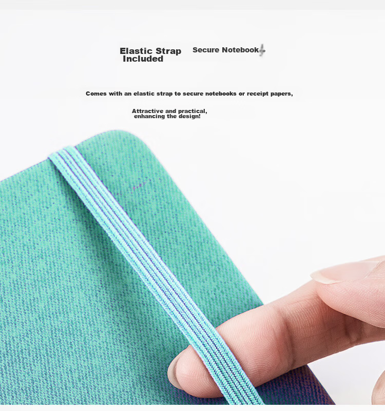 TIANSE A7 Portable Pocket Notebook Daily Planner Creative Strap Small Notebook 100 Pages Diary Vocabulary Journal TS-4029 Blue 6