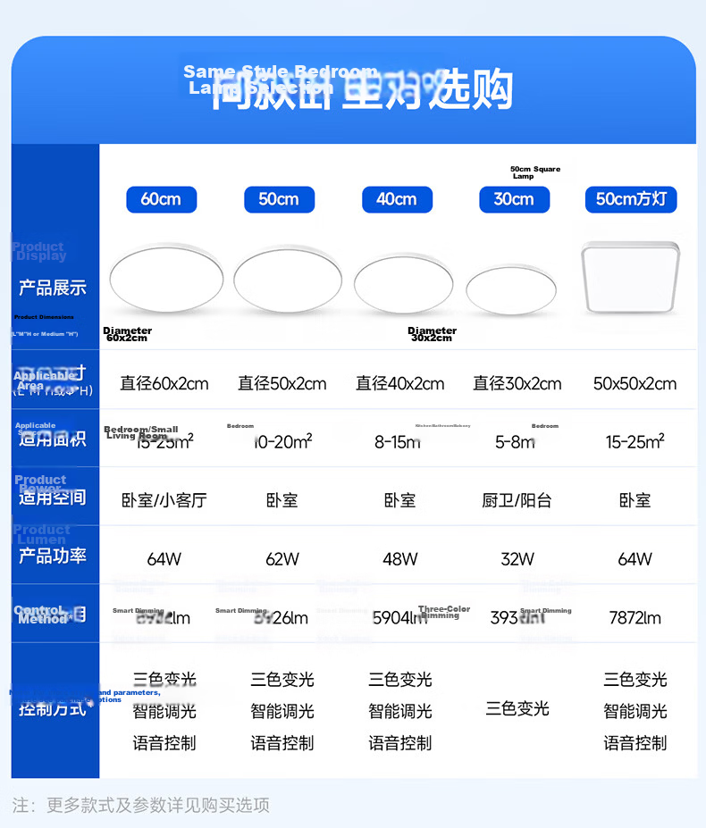 HP Living Room LED Ceiling Light Eye Protection Smart Zhongshan Lighting Full House Package Zhenzhiguang with Installation 28