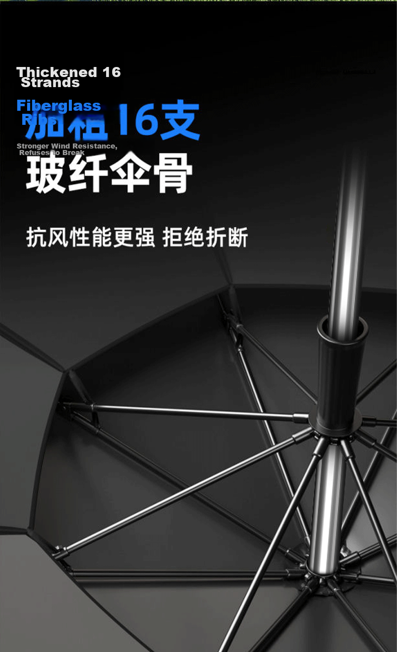 Woding Fishing Umbrella Full Stainless Steel Pole Sunshade Reinforced Thickened 10-Layer Stormproof Fishing Umbrella Camping Outdoor Beach Umbrella 20
