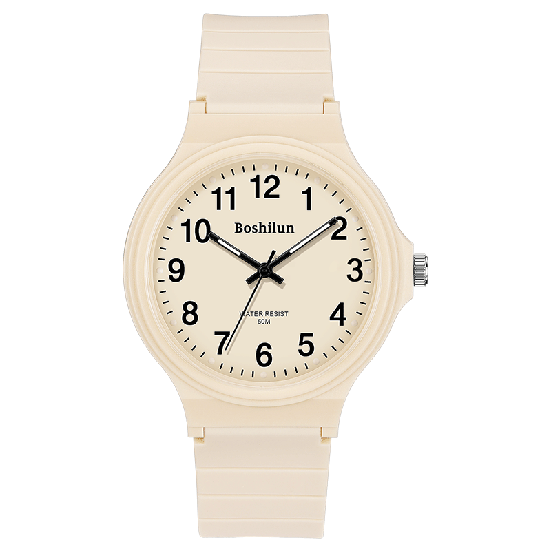 Bausch & Lomb Women's Watch for High School Students Exam Use Silent Waterproof Sports Quartz Watch for Kids Only Time Display