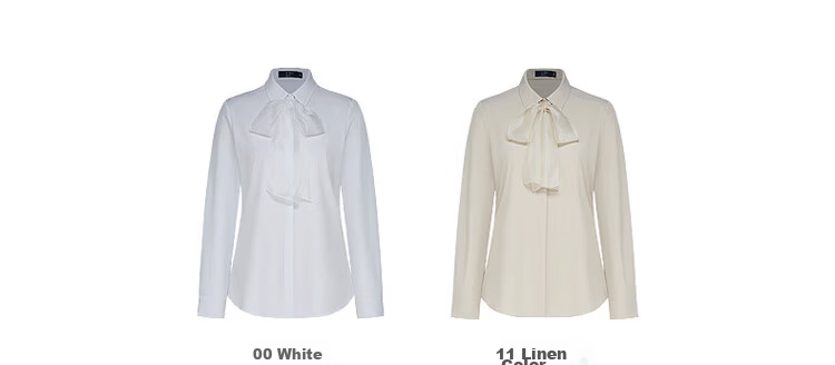 G2000 Women's 2026 Spring Summer Long Sleeve Shirt [Wrinkle-Free Quick-Dry / Comfortable Stretch / With Ribbon / Same Style as Mall] 16