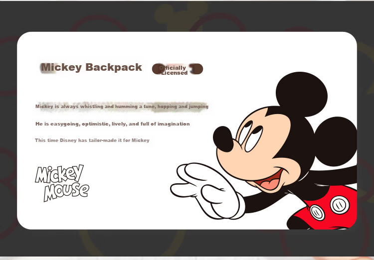Disney Mickey Backpack for Women Shoulder Bag Gift Box Birthday Present 18