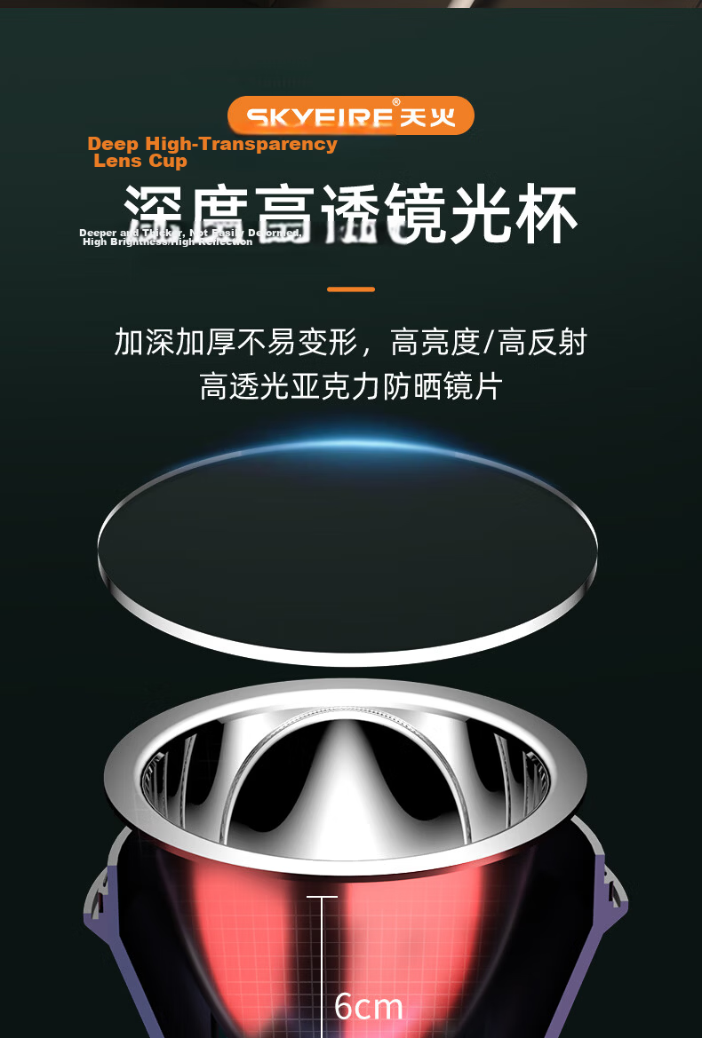 SkyFire Headlamp, High Brightness, Long Battery Life, Head-Mounted, Ultra-Bright, 100 Military Hours, Mining Lamp, Night Fishing Flashlight, Rechargeable, Specialized 12