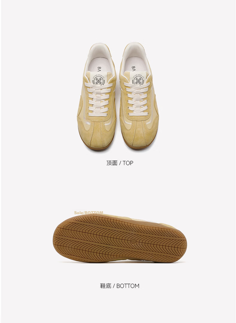 Basto Women's Retro Versatile Derby Shoes Soft Sole Slip-On Colorblock Casual Shoes S1057BM6 Beige Mesh Size 37 14