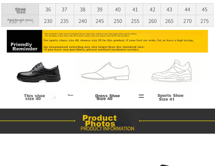 LAOGUANJIA Men's Safety Shoes Non-Slip Kitchen Chef Shoes Hotel Work Shoes Oil-Resistant Waterproof Lightweight Breathable Cowhide SRC Size 36 14