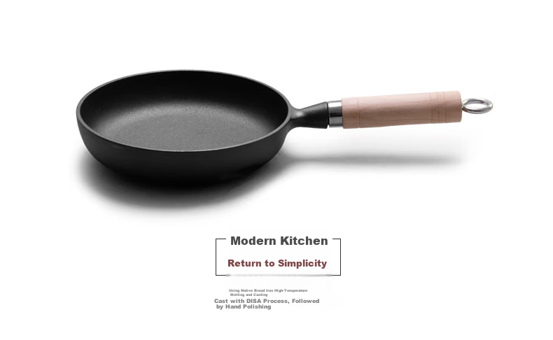 Dianjiang 18cm Cast Iron Small Frying Pan Nonstick Breakfast Egg Pan Home Steak Skillet 13