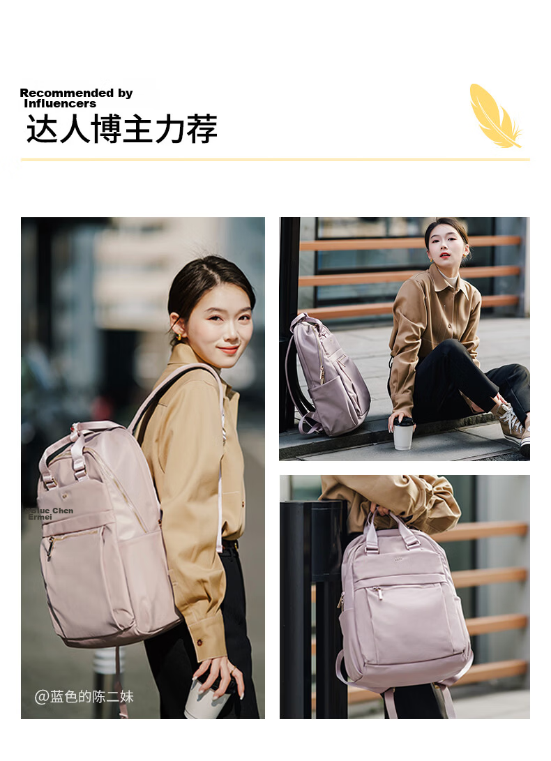 Laif Women's Fashion Large Capacity Backpack 15-inch Laptop Bag Lightweight Travel Bag Birthday Gift 12