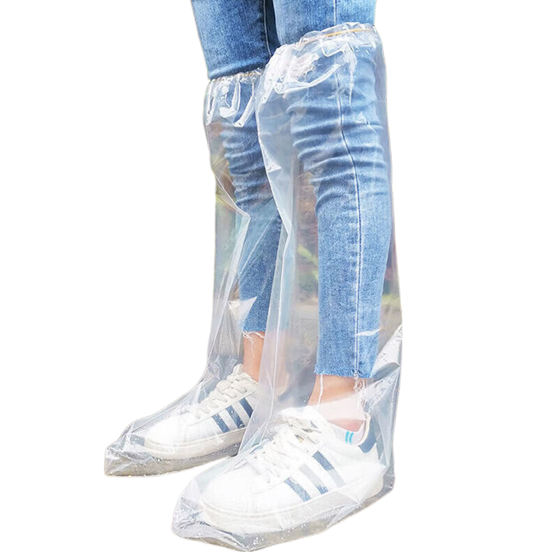 Geshu Rain Shoe Covers, Adult Waterproof Shoe Covers, Disposable Water-Resistant Shoe Covers for Children, Long Tube Rain Boots, Non-Slip And Wear-Resistant, 50 Pieces