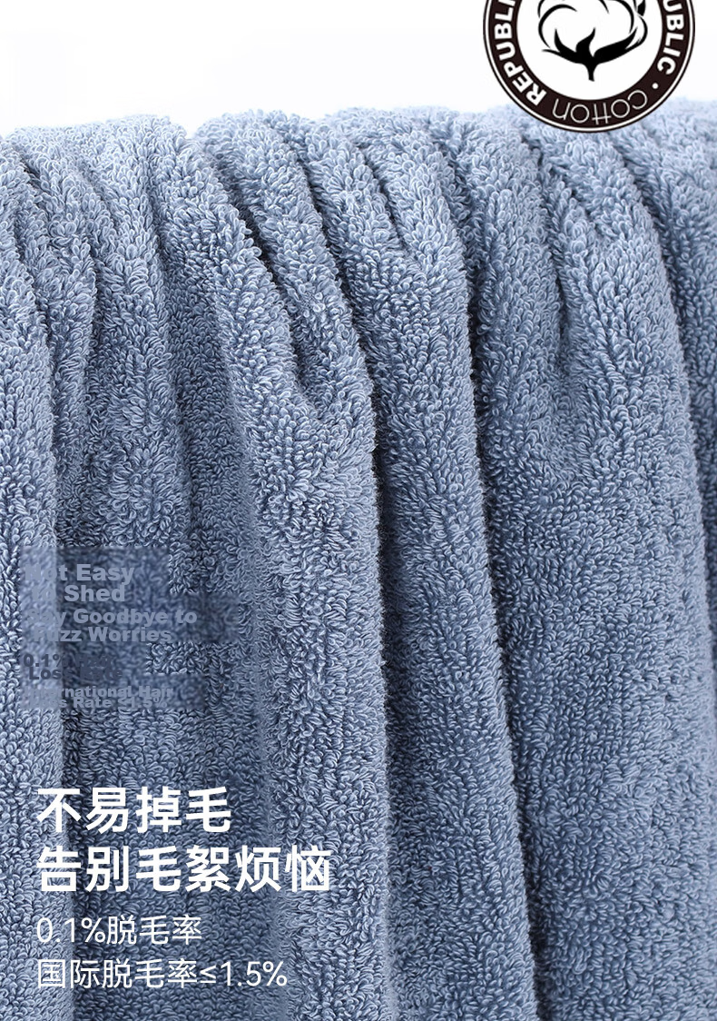 KING SHORE Five-Star Hotel Pure Cotton Sports Bath Towel, Thickened Xinjiang Long-Staple Cotton, Gray, 381g, 140*72cm 8