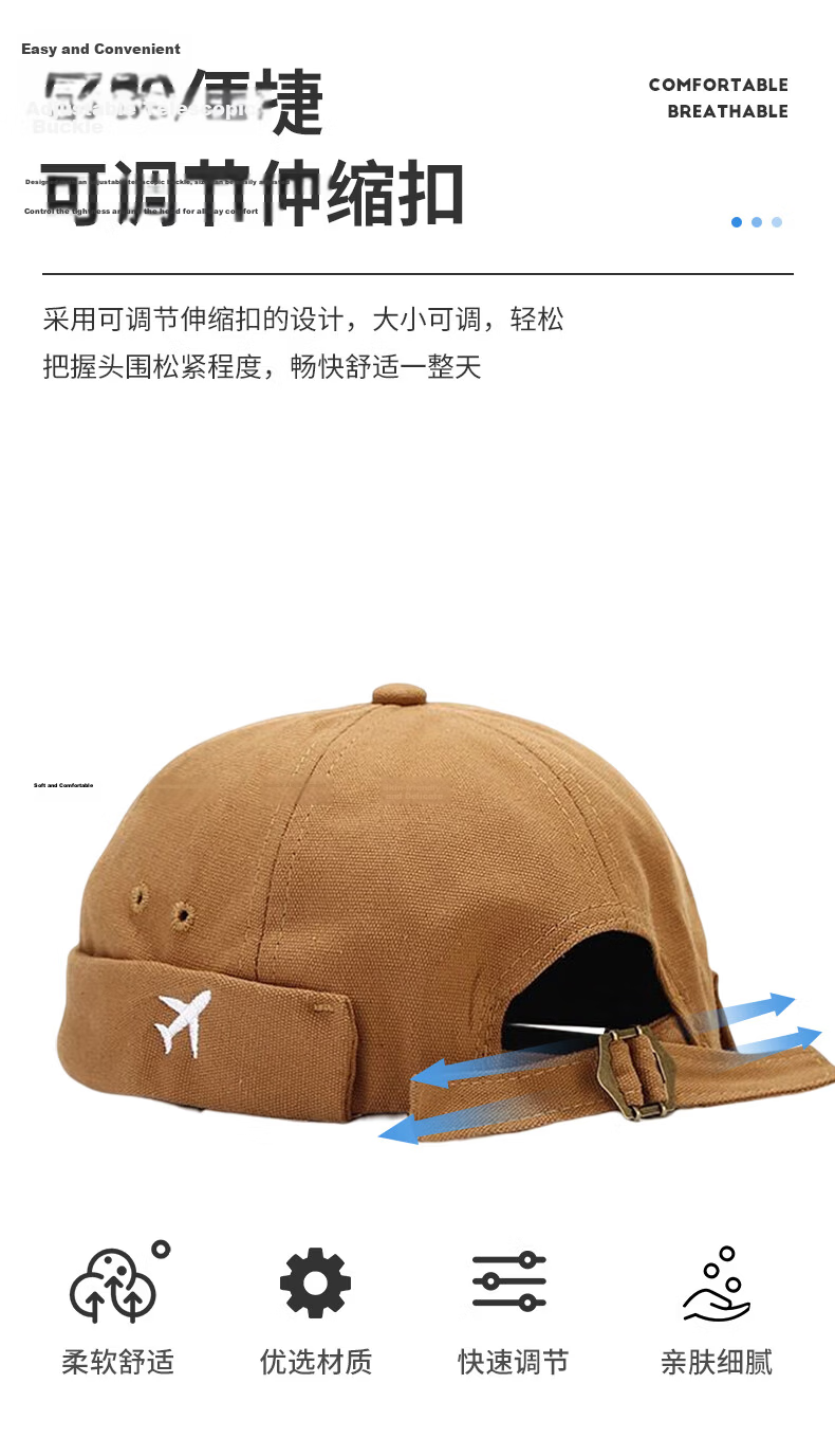 GLO-STORY Vintage Denim Newsboy Cap Unisex Street Hip-Hop Plain Flat Cap 4