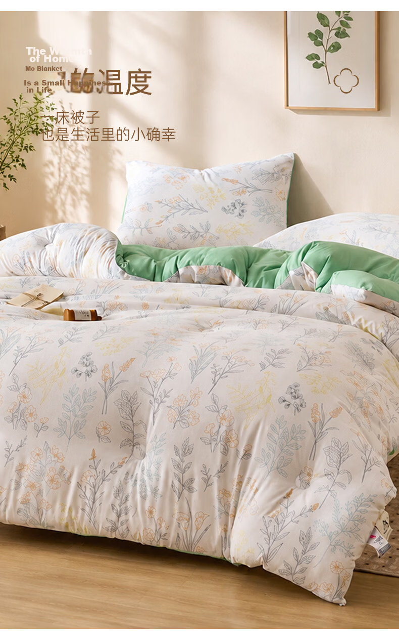 Grace Class A Fabric Single Student Winter Quilt Dormitory Air Conditioning Comforter Cotton Quilt Thick 6 Jin 150*200cm 12