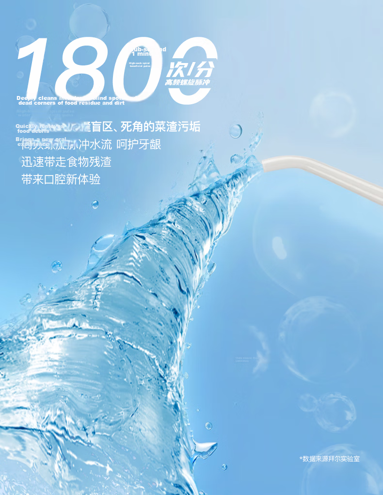 BAIR Xiaomi Bao Portable Water Flosser, Retractable Pull-Type Large Water Tank, for Home Use And Orthodontic Treatment, Oral Irrigation Device, M9 Bujiao Gree 9