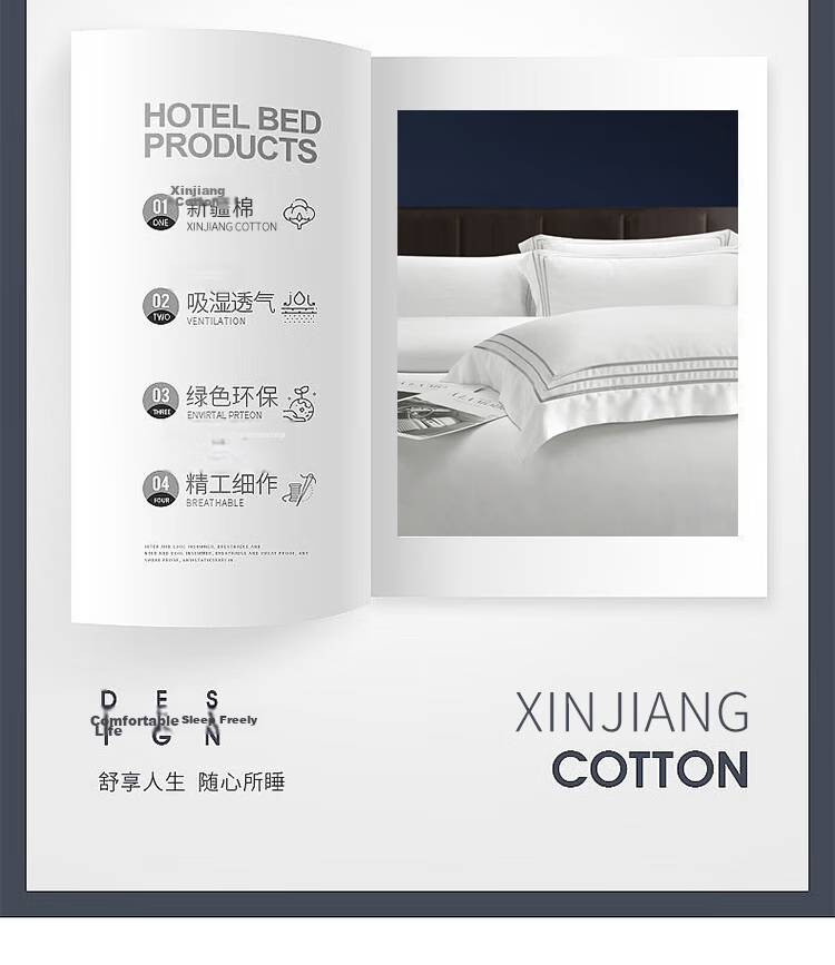 Yuanshenghuo Pillowcase Set of Two, Hotel-Grade Pure Cotton Solid Color 60 Thread Count 3cm Satin Pillowcases, White, 48*74cm 4