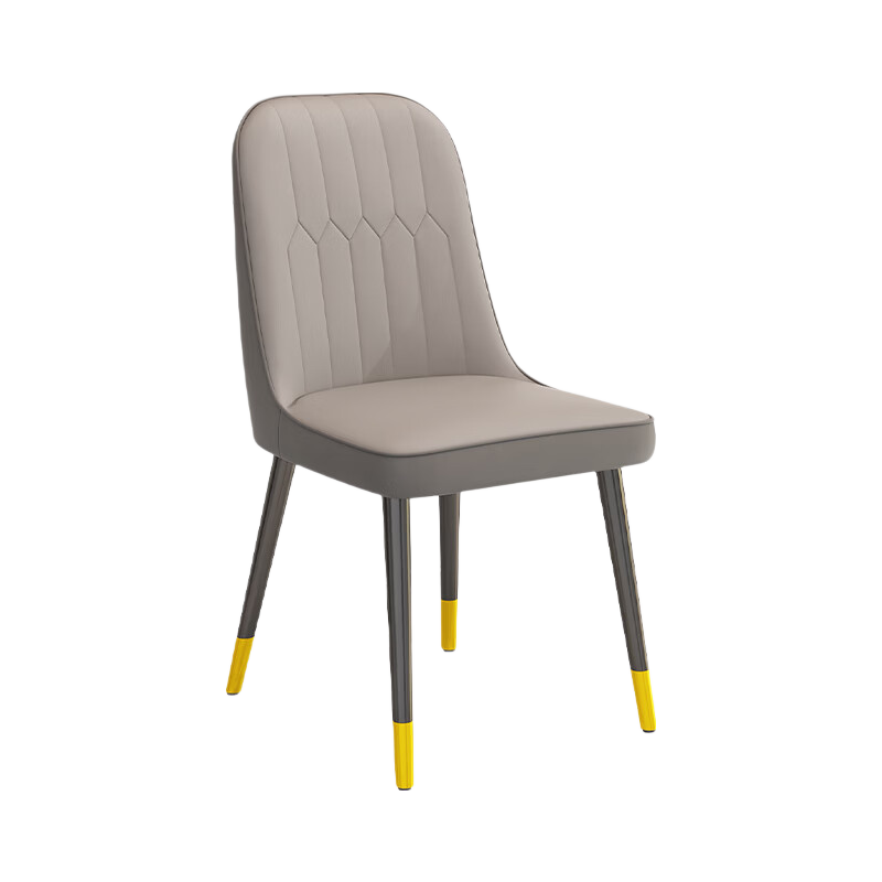 Fanshe Dining Chair with Backrest, Set of 4 Luxury Leather Dining Chairs for Home, Comfortable Long Sitting