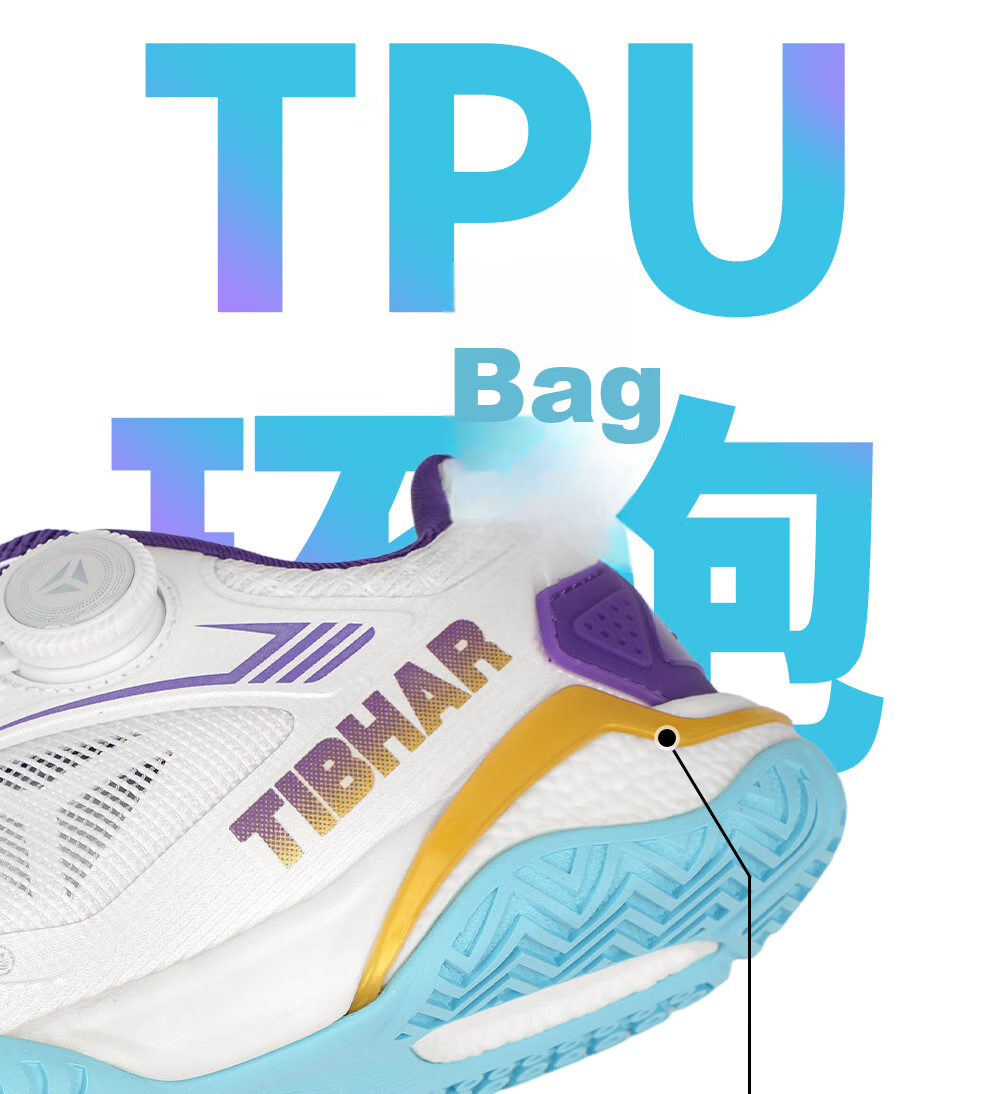TIBHAR Table Tennis Shoes New Anti-Slip Sports Shoes Unisex Training Lightweight Breathable 02516 White/Blue Size 44 9