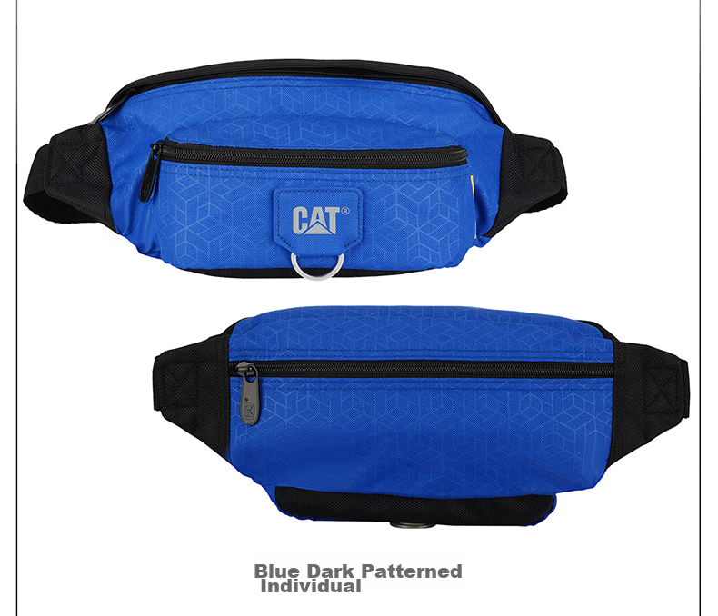 CAT Waist Bag, Lightweight Chest Bag, Water-Resistant Crossbody Bag, Cycling Sports Phone Pouch, Multi-Pocket Small Bag, Gift, Black, 84577 18