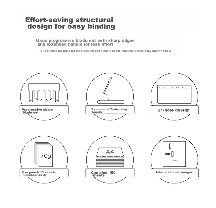 COMIX Comb Binding Machine Financial Binding Machine Financial Plastic Coil Binding Machine 21-Hole Document Archive Proposal Punching Binding Machine B2988N 1