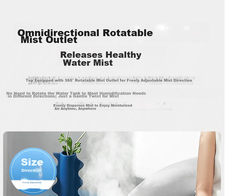Midea Small Portable Humidifier for Home Bedroom Pregnant Women and Infants Nasal Inflammation Silent Sterilization Large Mist Air Conditioner Fan Cooling Companion Desktop Birthday Gift CS-3VWL 16
