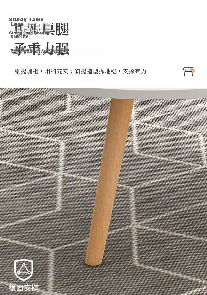 FENJIEXIAN Coffee Table, Living Room Small Tea Table for Compact Spaces, Simple Tea Tray, Double-Layer Tea Stand, Balcony Small Table 6