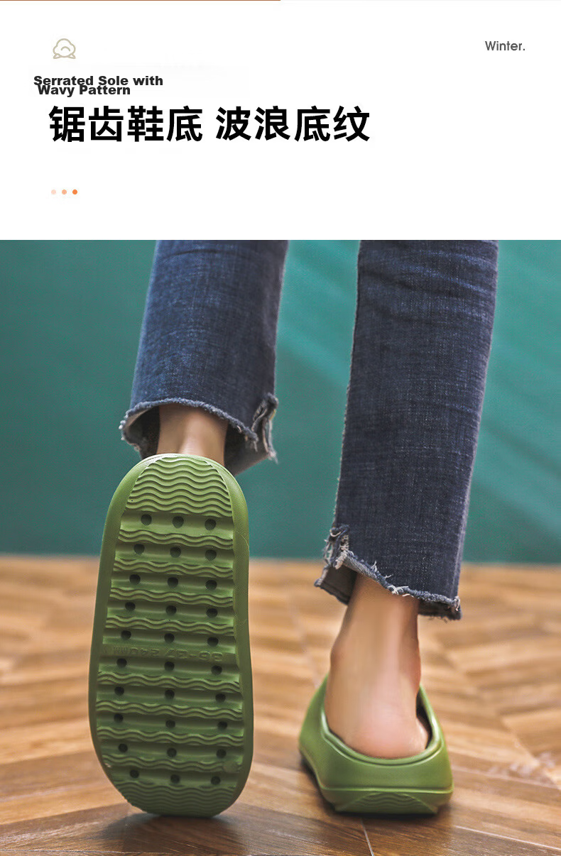 GUOLUOFEI Plus Size Cushioned EVA Slippers for Women Summer Shower Thick Sole Men's Black Size 40-41 4