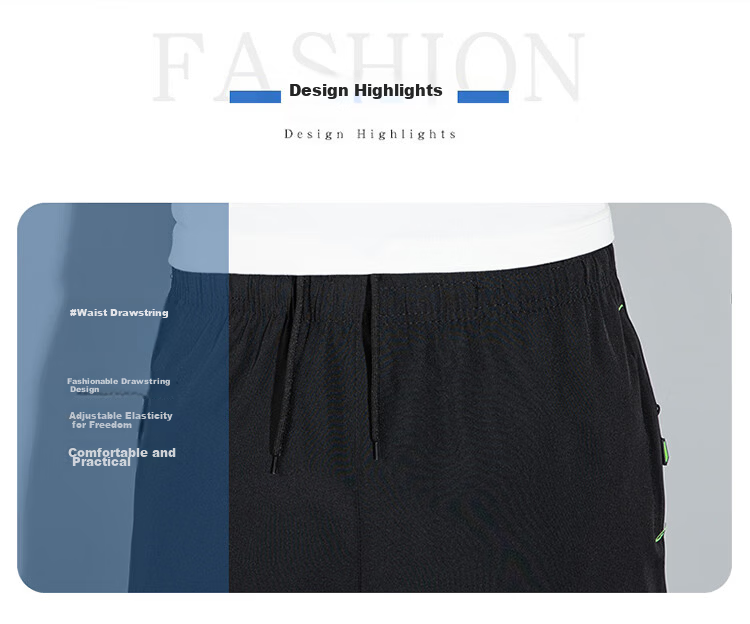 GLM Semir Group Men's Summer Fashion Simple Comfortable Breathable Versatile Seven-Point Sports Shorts Beach Pants 4