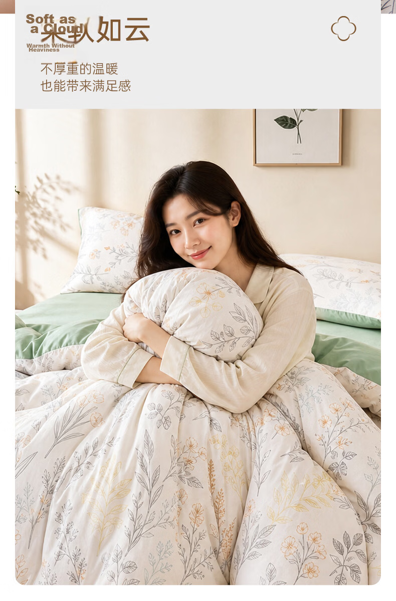Grace Class A Fabric Single Student Winter Quilt Dormitory Air Conditioning Comforter Cotton Quilt Thick 6 Jin 150*200cm 9