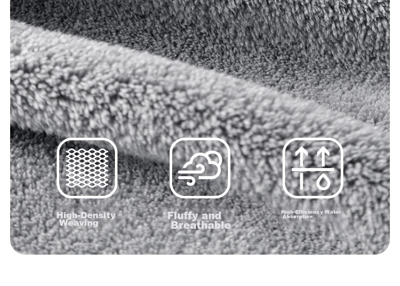 Wuyinliangpin Chenille Hand Towels, 2 Pack, Cute Antibacterial Non-Shedding Hand Towels for Kitchen And Bathroom, Gray And White 6
