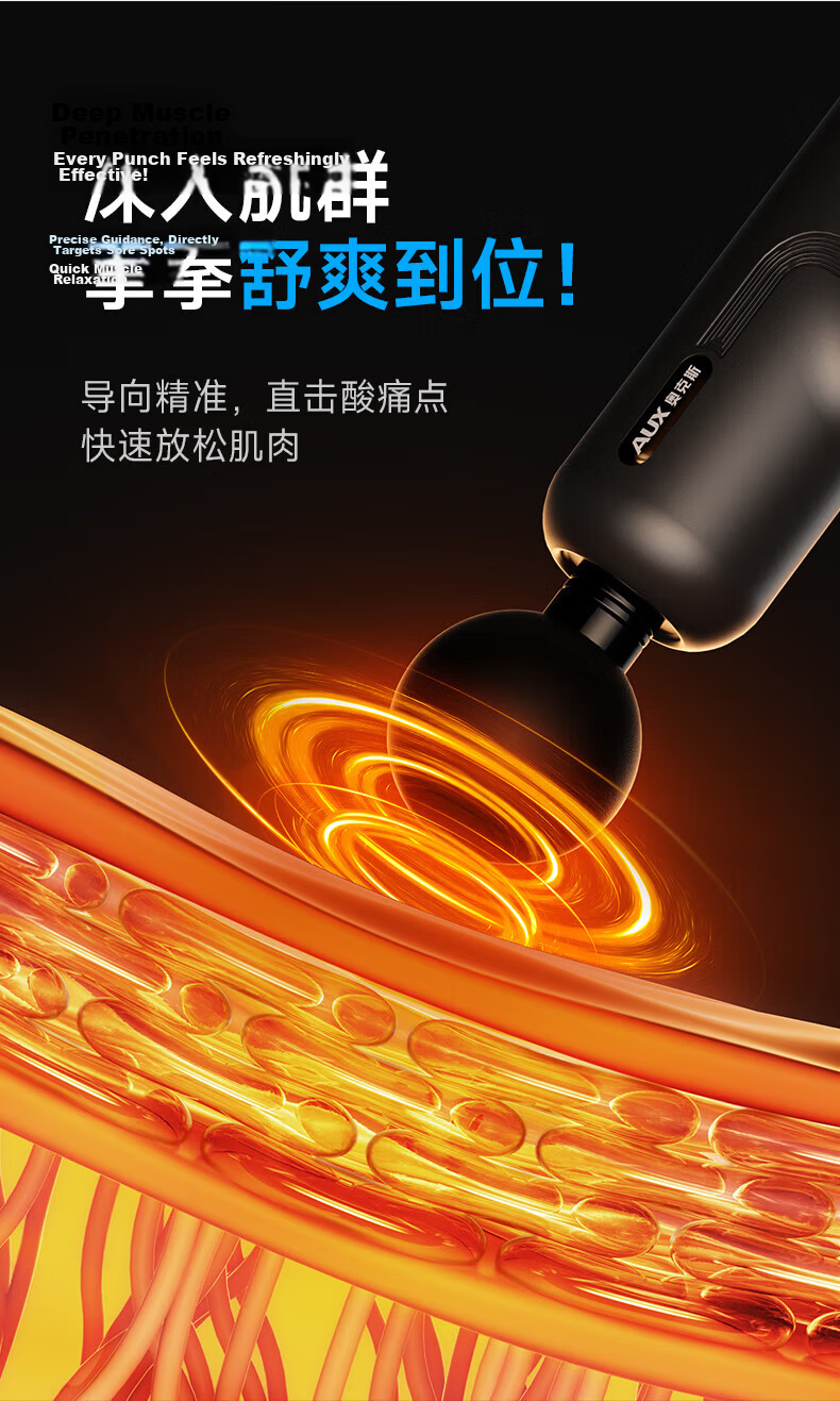 AUX Fascia Gun Massager Neck and Shoulder Professional Mini Muscle Relaxation Massage Gun Gift for Parents Mother's Day Spring Festival Teacher's Day for Teachers Boyfriend Girlfriend 11